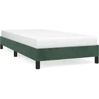 vidaXL Cadre de lit sans matelas vert foncé 120x210 cm velours