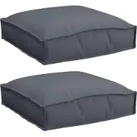 vidaXL Coussin pour assise de palette 2 pcs Anthracite 40 x 40 x 8 cm