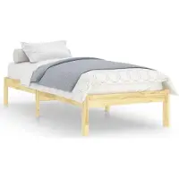 vidaXL Lit en bois massif de pin 90x200 cm