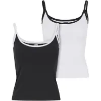 Urban Classics Top de Urban Classics - Contraste Basique - Haut (Lot de 2) - XS - XL - pour Femme - noir/blanc - Taille M