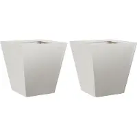 vidaXL Jardinières 2 pcs 30x30x30 cm acier inoxydable