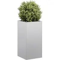 vidaXL Jardinière 40x40x80 cm acier galvanisé
