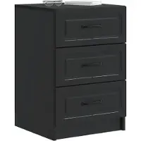 vidaXL Cabinet de chevet Noir 43 x 41 x 63,5 cm Bois d'ingénierie