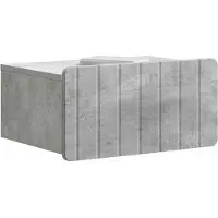 vidaXL Cabinet de chevet mural 2 pcs Gris béton 49 x 34,5 x 24 cm