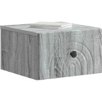 vidaXL Cabinet de chevet mural Sonoma gris 33 x 34,5 x 20 cm