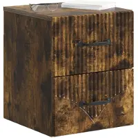 vidaXL Cabinet de chevet mural 2 pcs Chêne fumé 34,5 x 33 x 40 cm