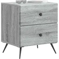 vidaXL Cabinet de chevet avec tiroir Sonoma gris 43 x 34,5 x 47,5 cm