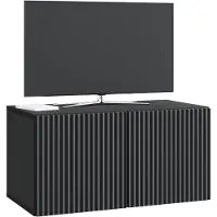 vidaXL Meuble TV mural 59,5 x 31 x 30 cm Noir