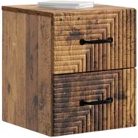 vidaXL Cabinet de chevet mural Bois ancien 34,5 x 33 x 40 cm