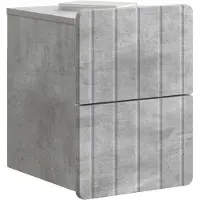 vidaXL Cabinet de chevet mural 2 pcs Gris béton 33 x 34,5 x 43 cm