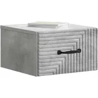 vidaXL Cabinet de chevet mural 2 pcs Gris béton 34,5 x 33 x 20 cm