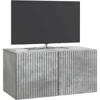 vidaXL Meuble TV mural 59,5 x 31 x 30 cm Gris béton