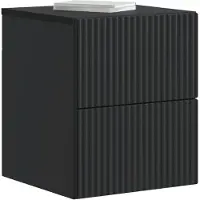 vidaXL Cabinet de chevet mural 2 pcs Noir 33 x 34,5 x 40 cm