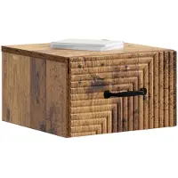 vidaXL Cabinet de chevet mural Bois ancien 34,5 x 33 x 20 cm