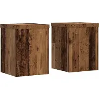 vidaXL Supports pour plantes 2 pcs vieux bois bois d'ingénierie