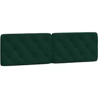 vidaXL Coussin de tête de lit vert foncé 180 cm velours