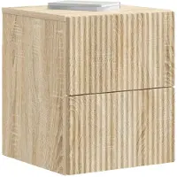 vidaXL Cabinet de chevet mural Chêne Sonoma 33 x 34,5 x 40 cm