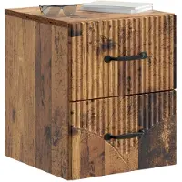vidaXL Cabinet de chevet mural 2 pcs Bois ancien 34,5 x 33 x 40 cm