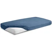 Matex Drap-housse - - FROTTE PREMIUM - 140x200x20 cm - Bleu - 82% coton/18% polyester OEKO-TEX