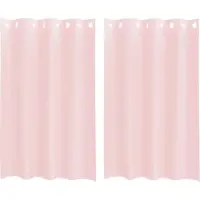 vidaXL Voile Rideaux avec oeillets 2 pcs. Rose clair 140x175 cm