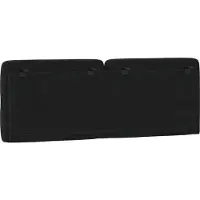 vidaXL Coussin de tête de lit noir 140 cm velours