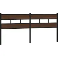 vidaXL Tête de lit de remplacement aspect chêne brun 180 cm acier et bois composite