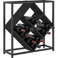 vidaXL Étagère à vin Chêne noir 51 x 18 x 52,5 cm Bois d'ingénierie
