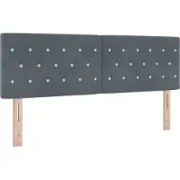 vidaXL Tête de lit gris foncé 160 cm velours