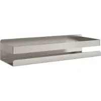 vidaXL Étagère de douche 30x10x6 cm acier inoxydable 304 brossé