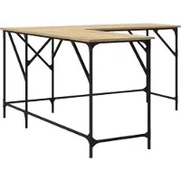 vidaXL Bureau Chêne Sonoma 149x149x75 cm Bois composite