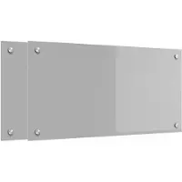 vidaXL Protection de cuisine 2 pcs Gris clair 80 x 40 cm verre trempé