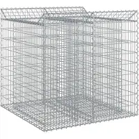 vidaXL Jardinière surélevée en gabions, 2 pièces, 100 x 100 x 100 cm, acier galvanisé