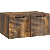 vidaXL Meuble TV mural en chêne fumé 59,5 x 41 x 30 cm