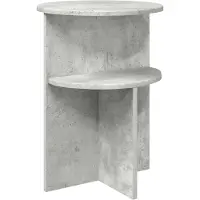 vidaXL Table d'appoint Gris béton Ø 39,5 x 55 cm Bois d'ingénierie