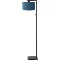 Steinhauer Lampadaire élégant Stanger avec du velours bleu