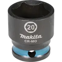 Makita Clé à douille E-16019 Impact Black 3/8pouce extérieur 4 pans D.20mm court