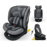Kinderkraft Car Seat I-GROW 2 PLUS i-SIZE 40-150cm GREY (Siège pour enfant, Norme ECE R129/i-Size)
