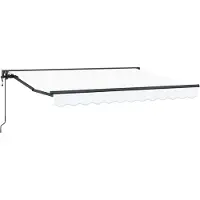 vidaXL Store électrique rétractable blanc 3,5 x 2 m