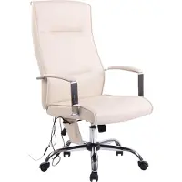 CLP Chaise de bureau Portland similicuir avec fonction massage