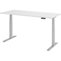 Hjh OFFICE PRO XDKB 19 S | 180x80 | réglable en hauteur électriquement - Blanc