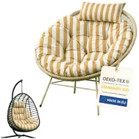 Blomster coussin pour fauteuil suspendu 100 cm imperméable avec coussin supplémentaire pour jardin balcon cocoon