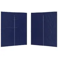 vidaXL Tente de fête, paroi latérale, 2 pièces, 200 x 195 cm, bleu, en polyéthylène et acier