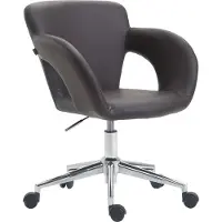 CLP Chaise de bureau Edison marron