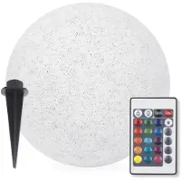 DS Produkte Pierre décorative solaire EASYmaxx avec télécommande et piquet - 12 couleurs et 5 modes d'éclairage