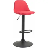 CLP Tabouret de bar Kiel tissu noir