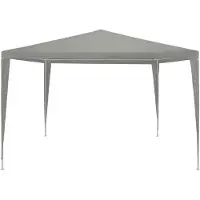 vidaXL Tente de réception , gris clair, 300 x 300 x 255 cm, PE et acier