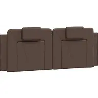 vidaXL Coussin de tête de lit "Viana" Marron 140 cm Similicuir