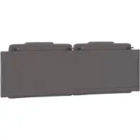 vidaXL Coussin de tête de lit "Viana" Gris 180 cm Similicuir