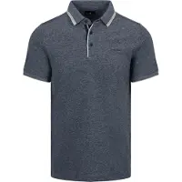 State of Art Polo Tipping Coton Lin Marine