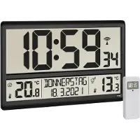 TFA-Dostmann TFA 60.4521.01 Horloge radiopilotée avec température extérieure et intérieure